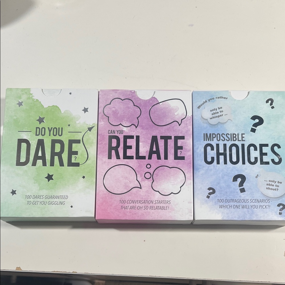 Do You Dare, Can You Relate, Impossible Choices Card Game Set